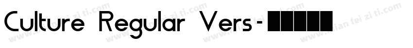 Culture Regular Vers字体转换